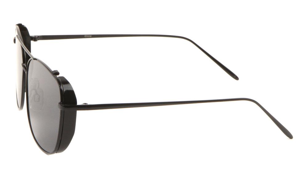 Side Shield Aviator Sunglasses