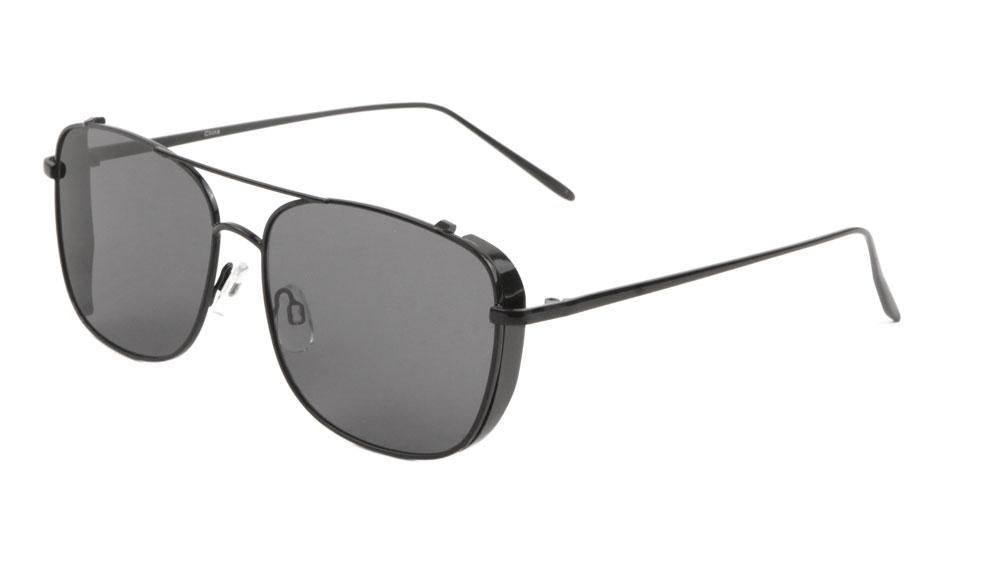 Side Shield Aviator Sunglasses