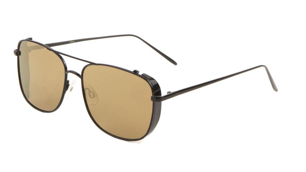 Side Shield Aviator Sunglasses