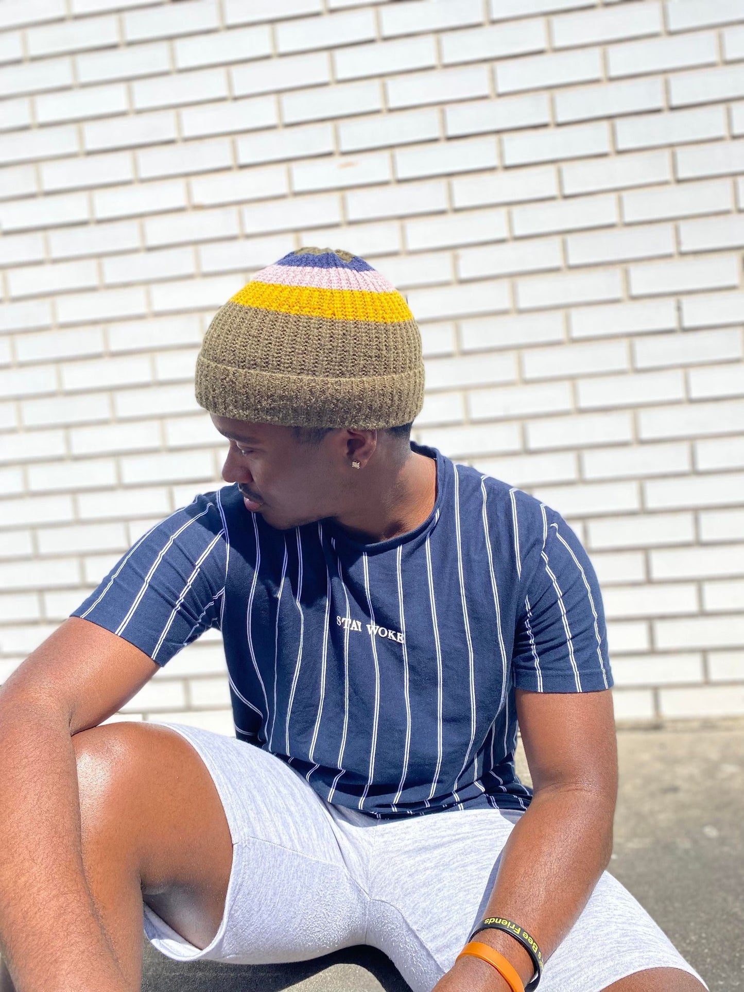 Striped Knit Beanie