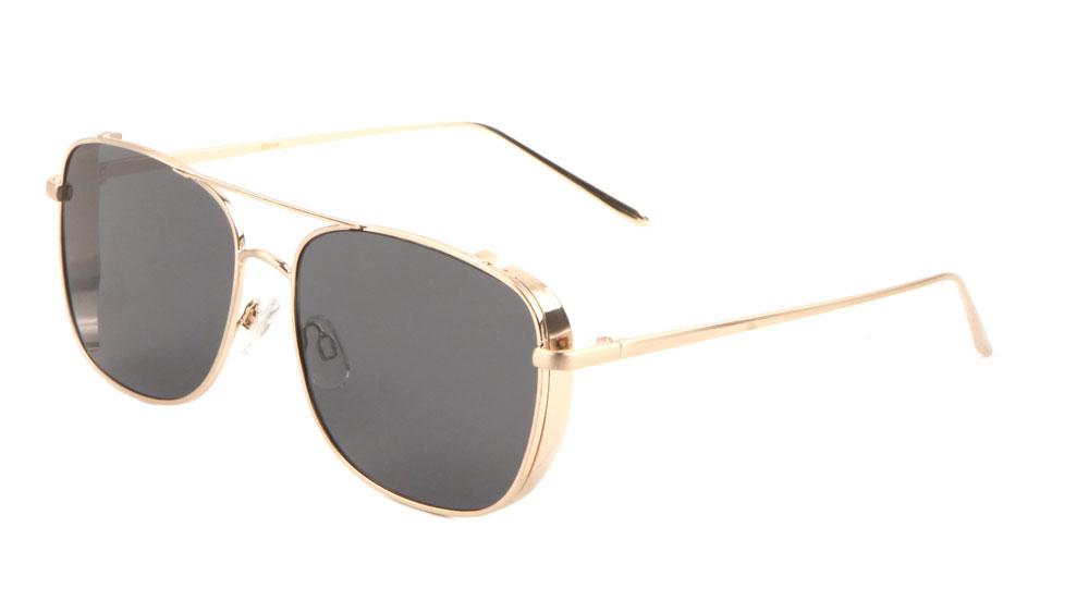 Side Shield Aviator Sunglasses