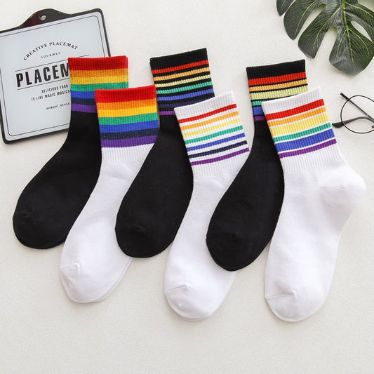Rainbow Striped Socks